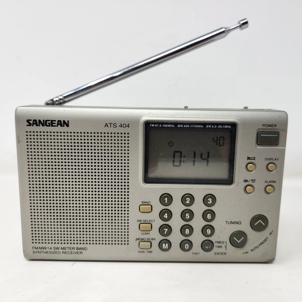 Sangean‎ ATS 404 FM MW SW Multi-Band Digital Portable Radio Receiver Silver